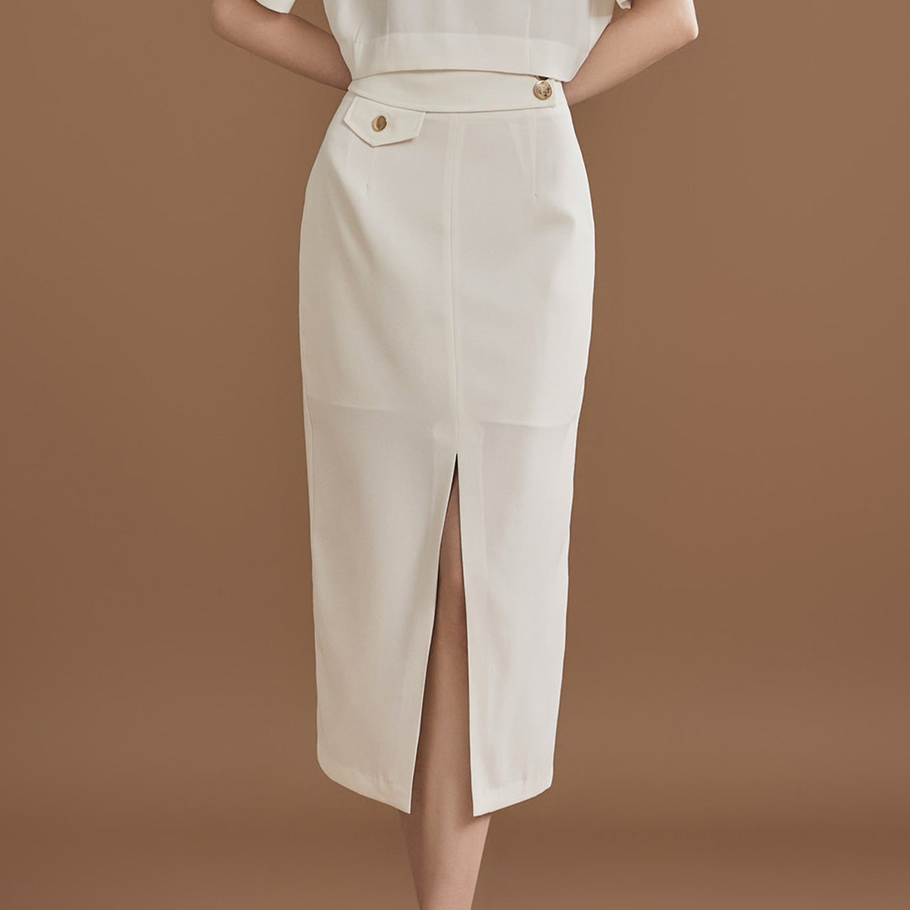 SK2723 ボタンスカート