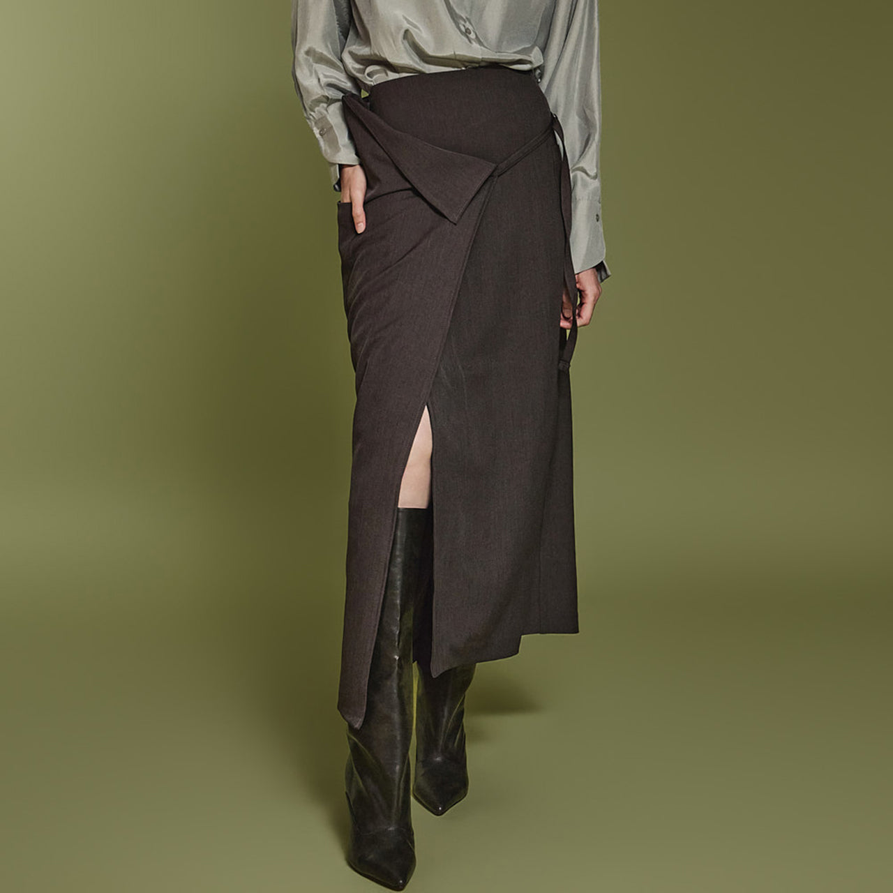 SK2808 Belted Cargo Skirt