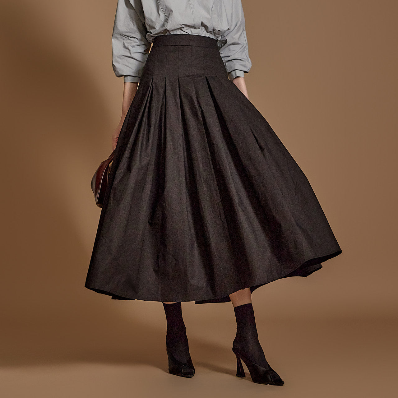 SK2813 Pintuck Flare Skirt