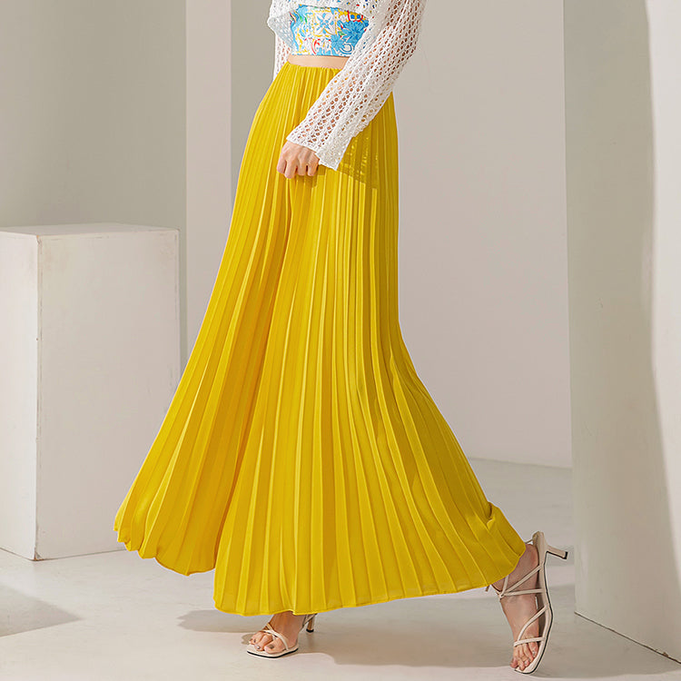 P2451 Pleated Wide Long Pants