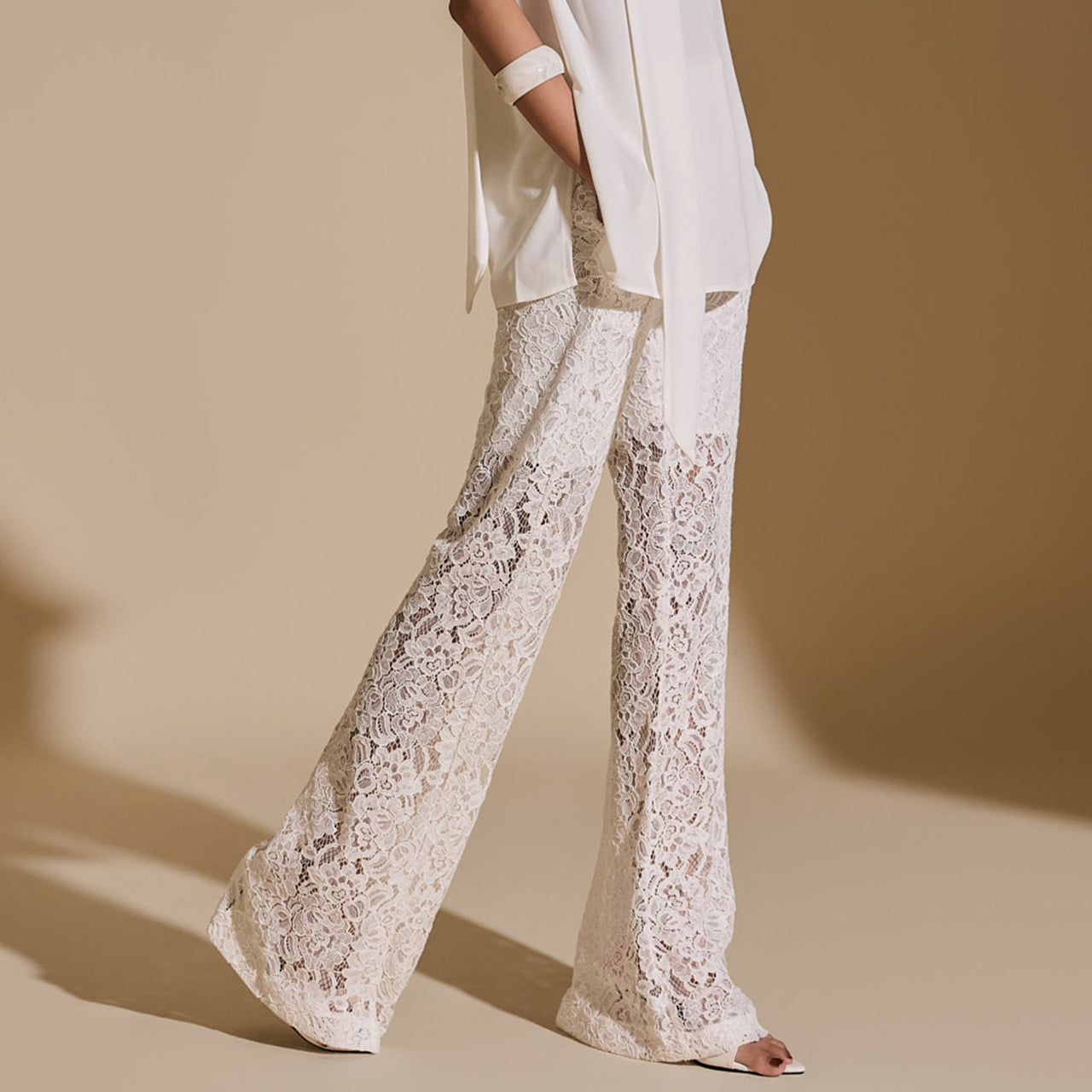 P3209 Lace Flared Pants