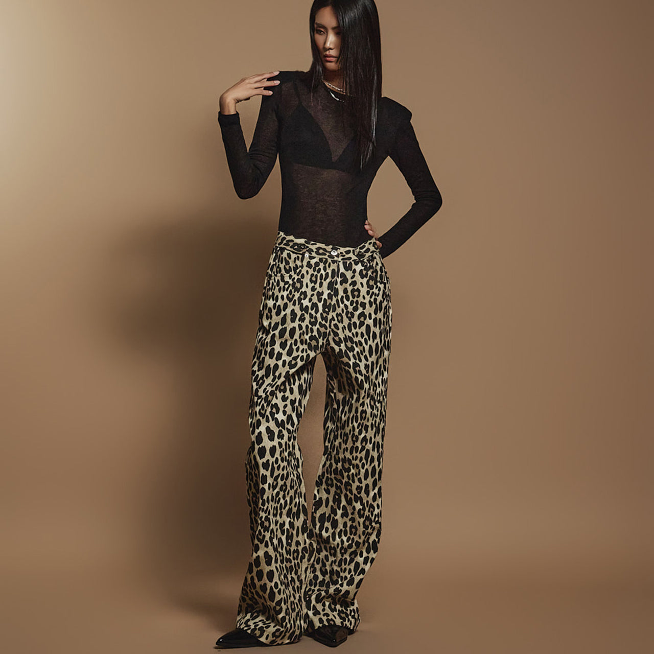 P3264 Leopard Pattern Pants