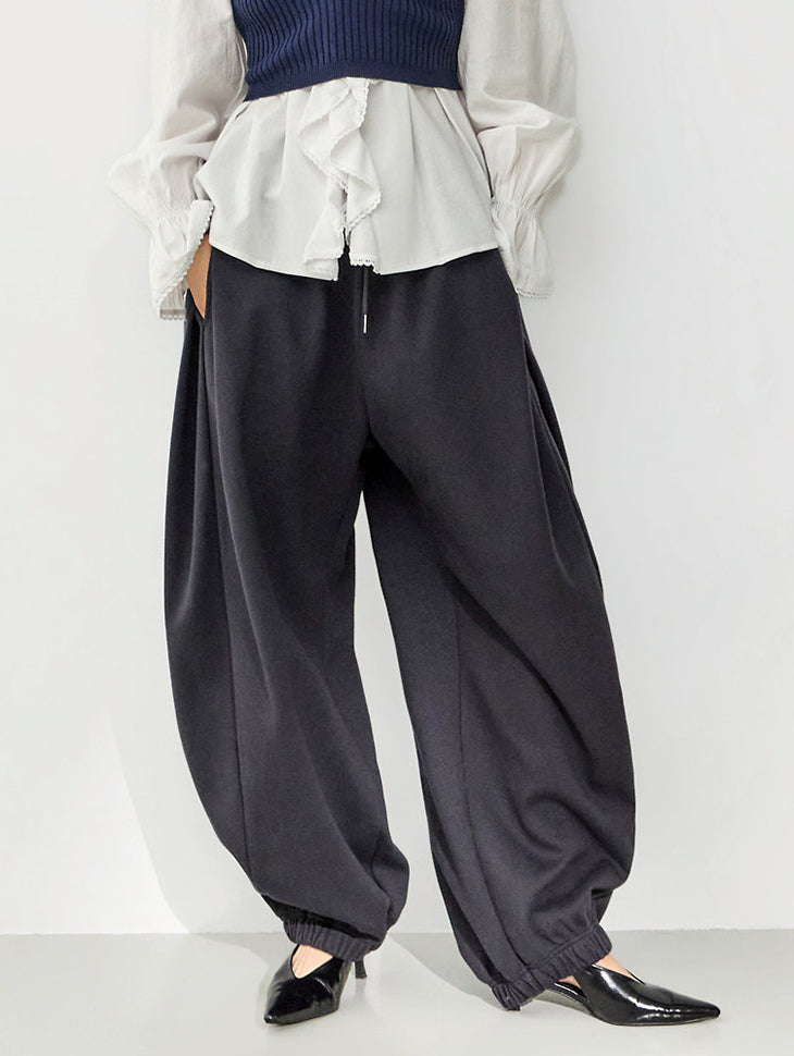 P3736 Pintuck Jogger Sweat Pants