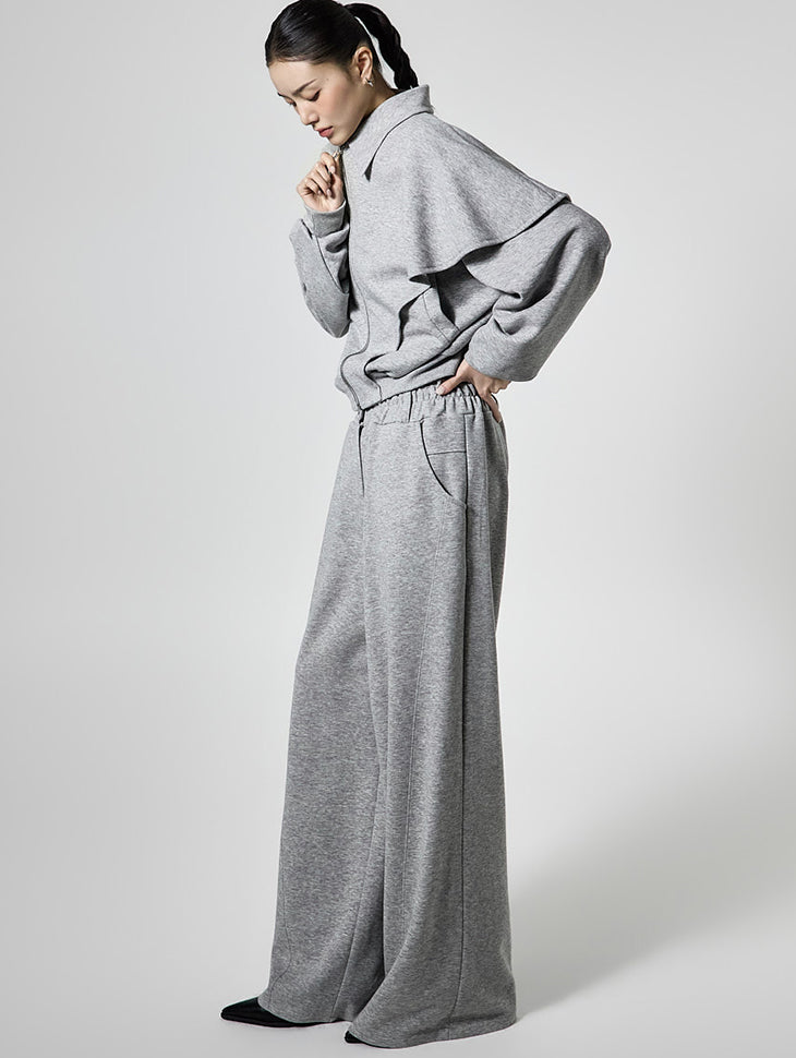 TR052 Collar Zip-Up Sweat Set