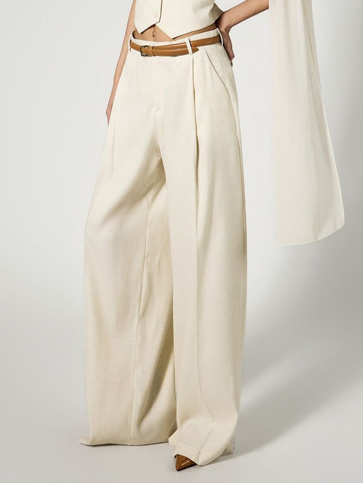 P9187 Pintuck Wide Slacks