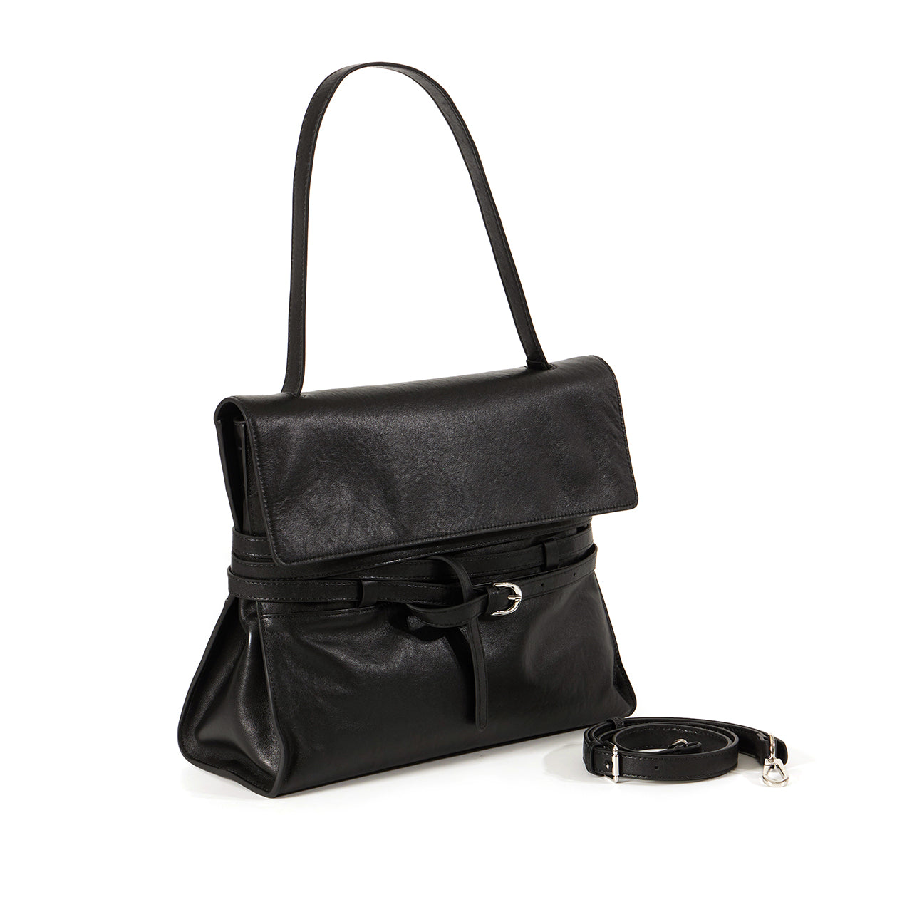 A-1646 Belted Big Shoulder Bag