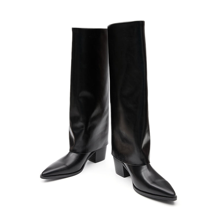 AR-3160 Fold Over  Long Boots