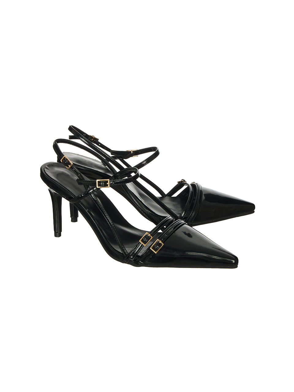 AR-3539 Enameled Strap Slingback High Heels