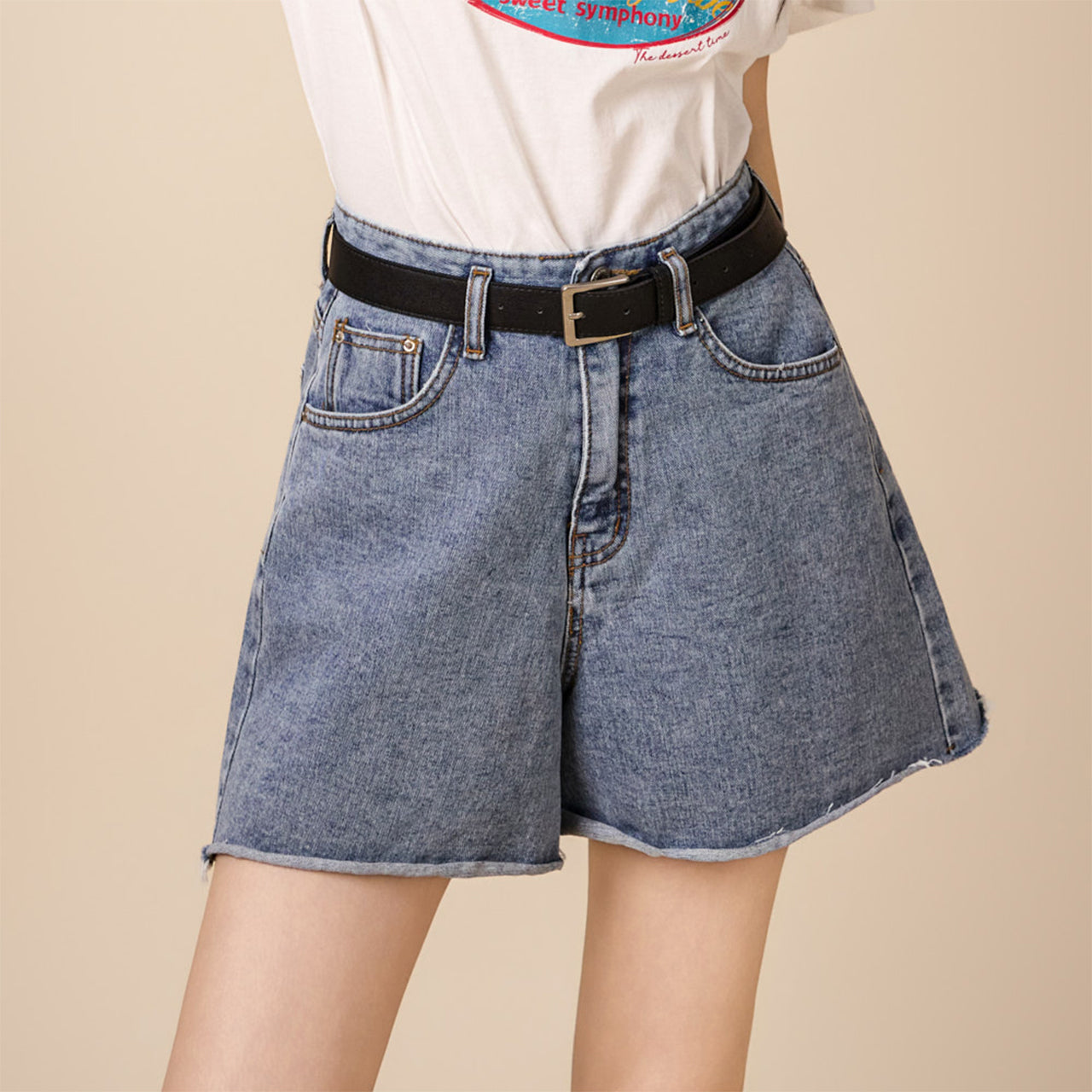 PJ663 Flare Short Jeans