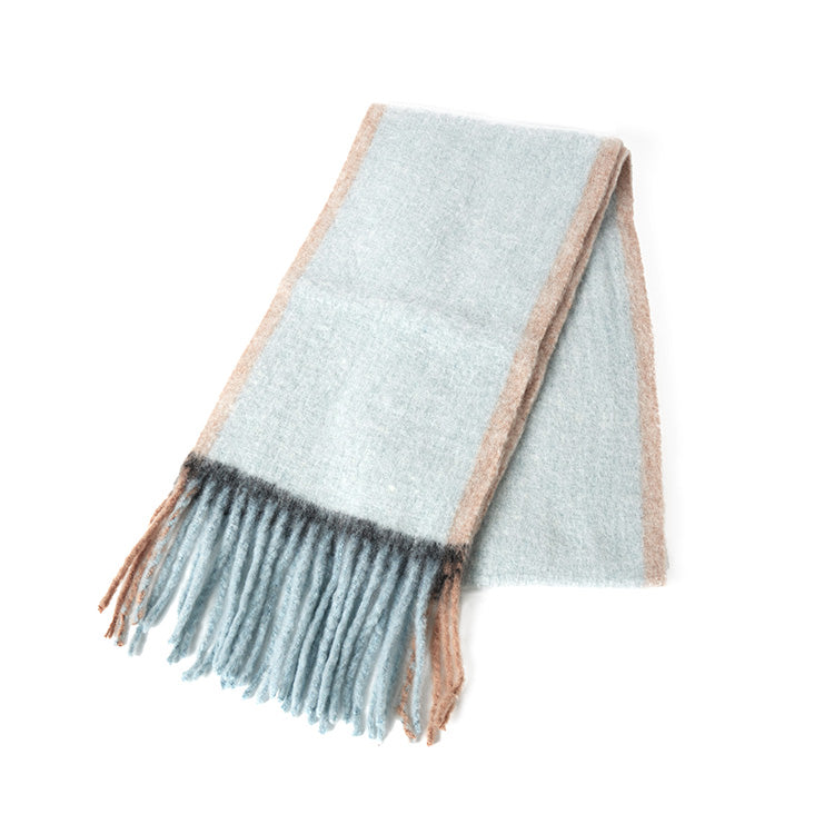 AS-1657 Fringe Color Contrasting Muffler