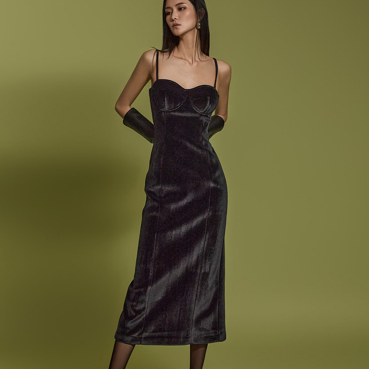 D5148 Velvet Dress