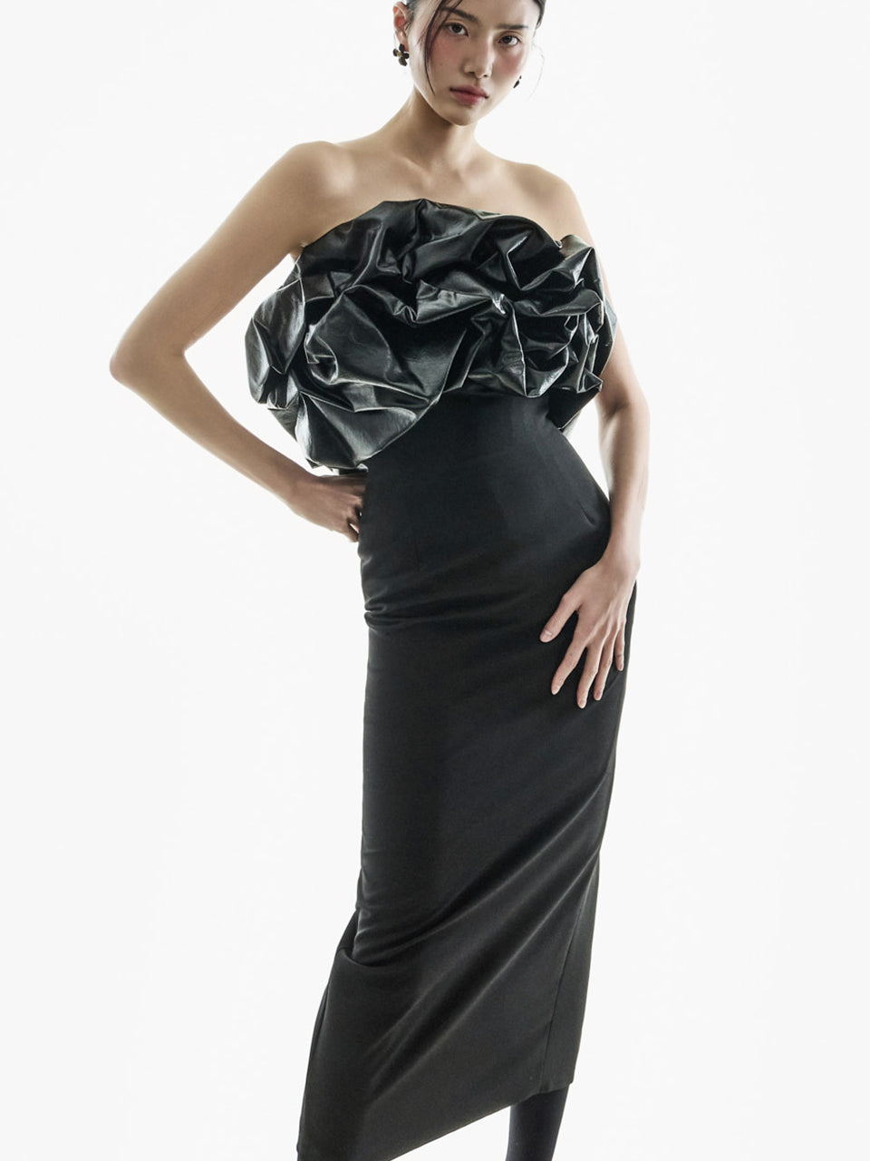 D9581 Dress with Tube Top