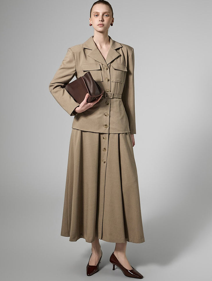 D5457 Dress with Belt Set