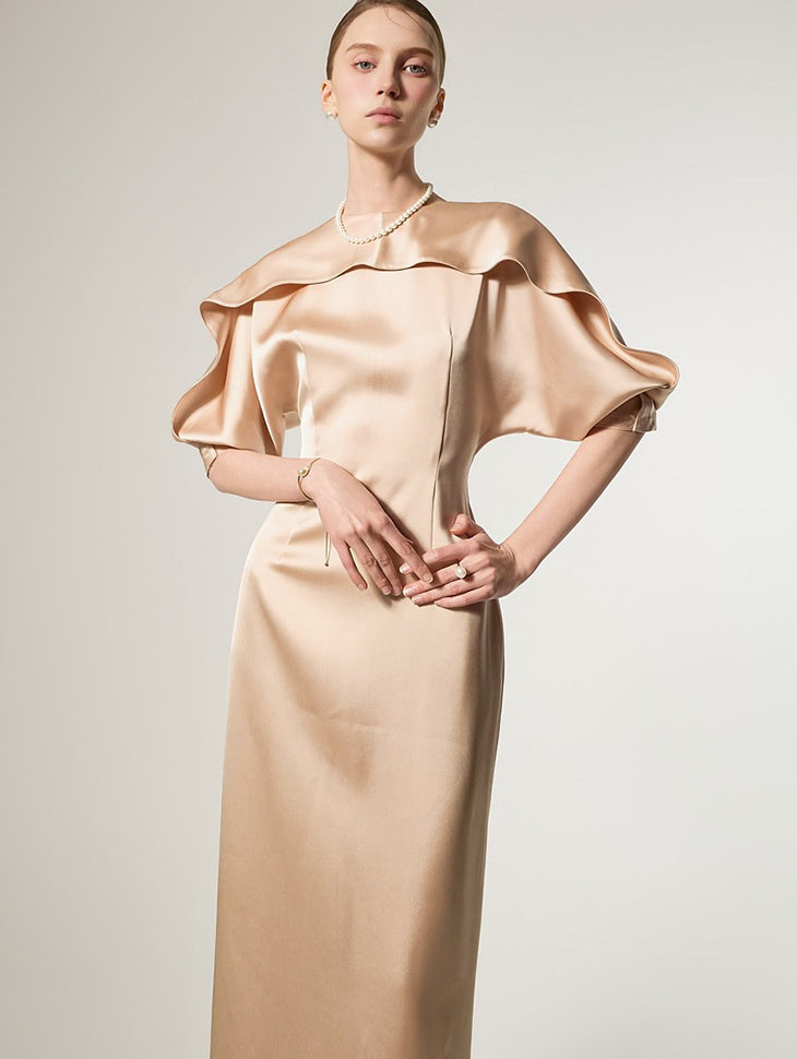 D9594 披肩修身连衣裙