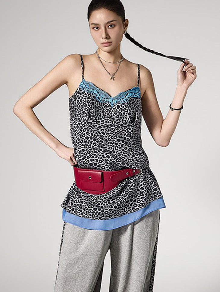 D5468 Leopard Slip Dress