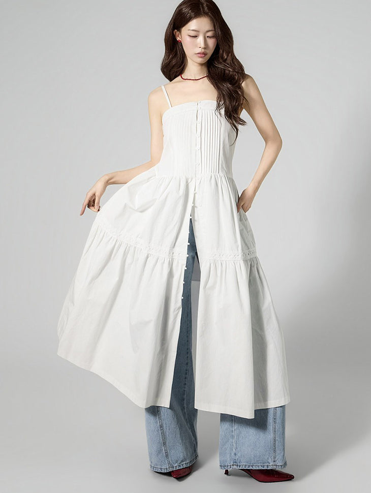 D5470 Bustier Button Dress