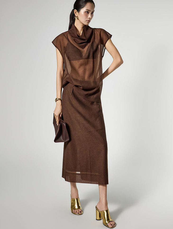 D5529 Sheer Drape Two-Piece