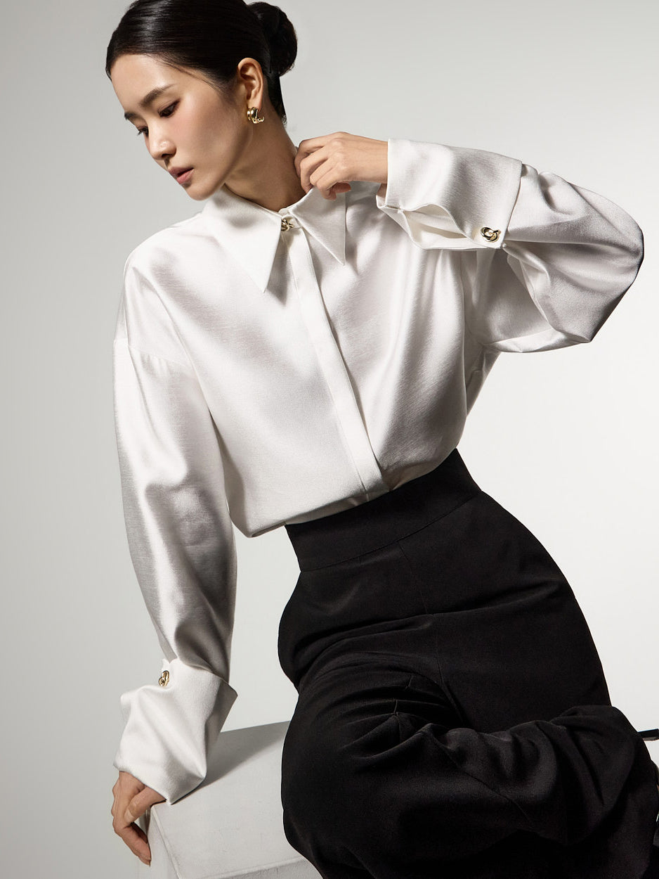 S9038 宽袖口衬衫