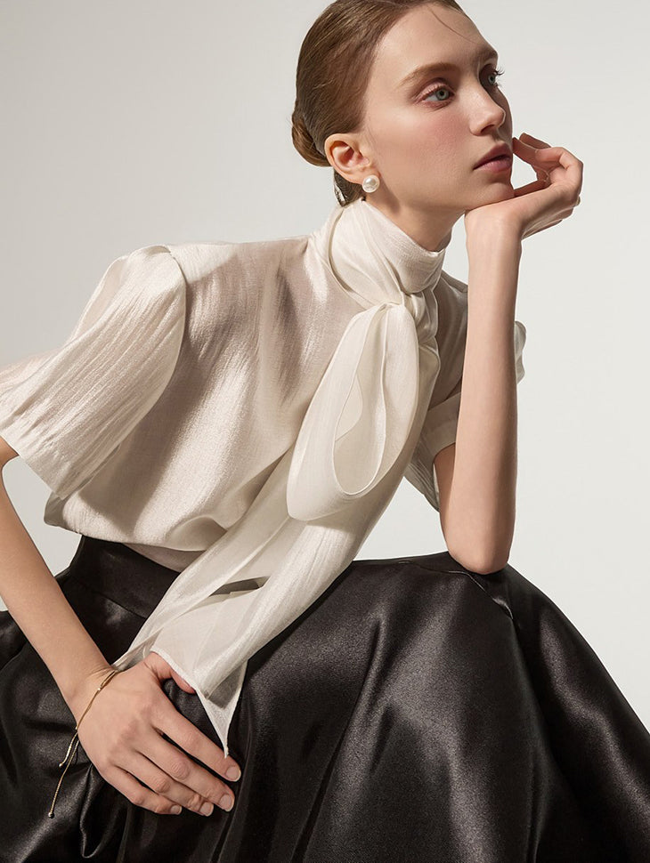 B3181 高领女衬衫