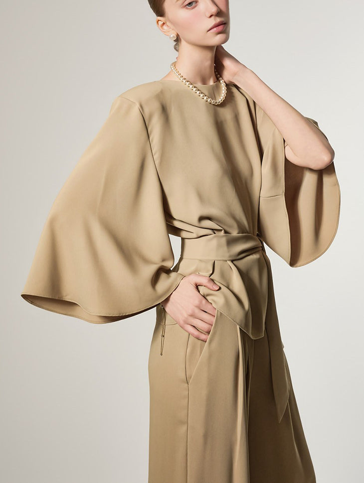 B3179 围巾套装衬衫