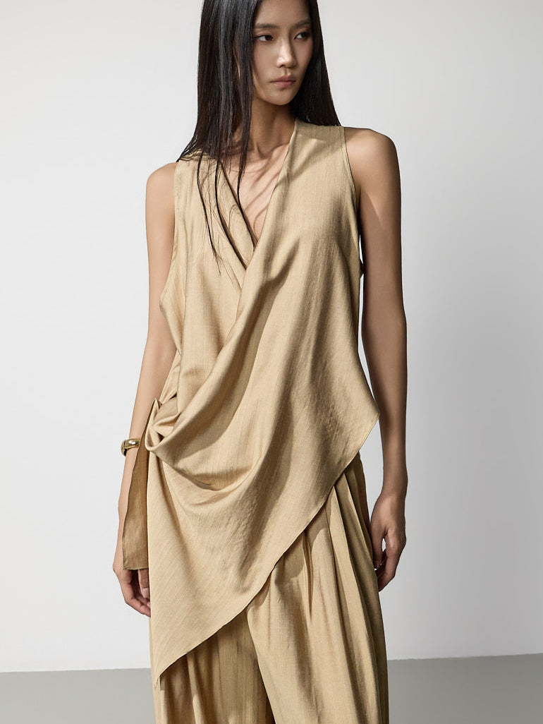 B3230 Wrap Drape Blouse