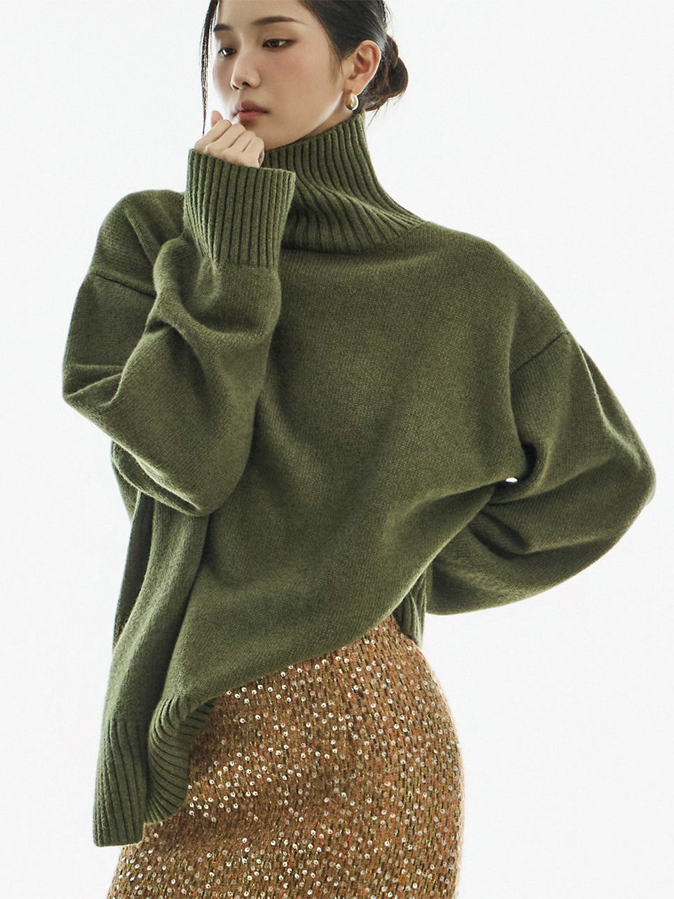 E4065 Turtleneck Wool Knit