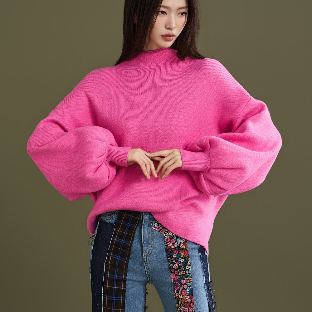 E1852 Raglan Puff Sleeve Knit