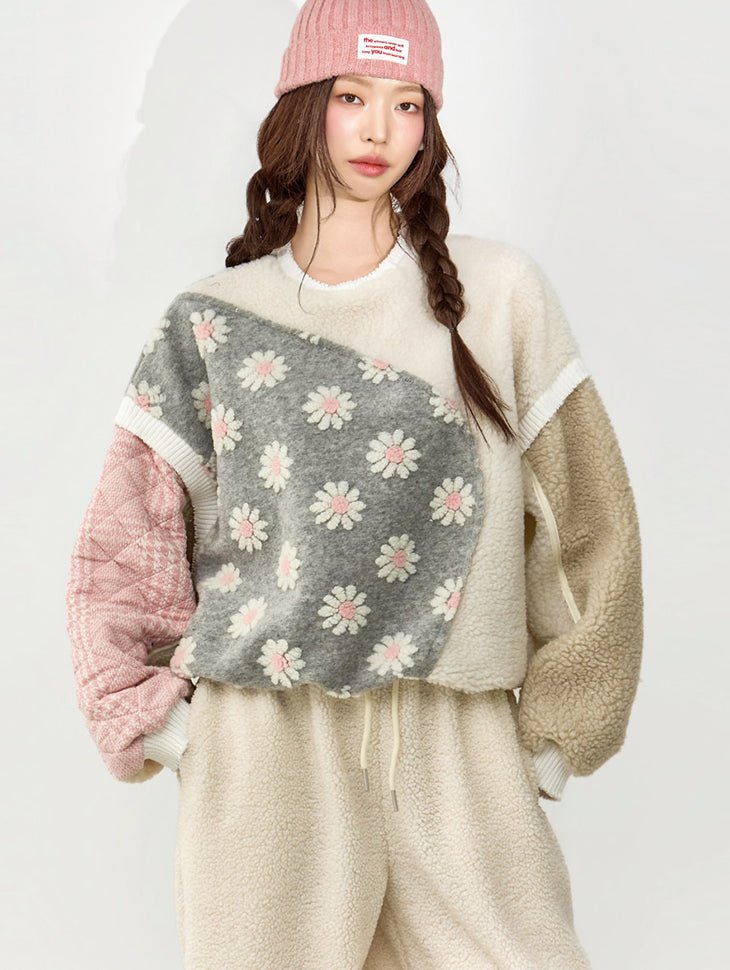 E4111 Flower Dumble Patch Sweatshirts