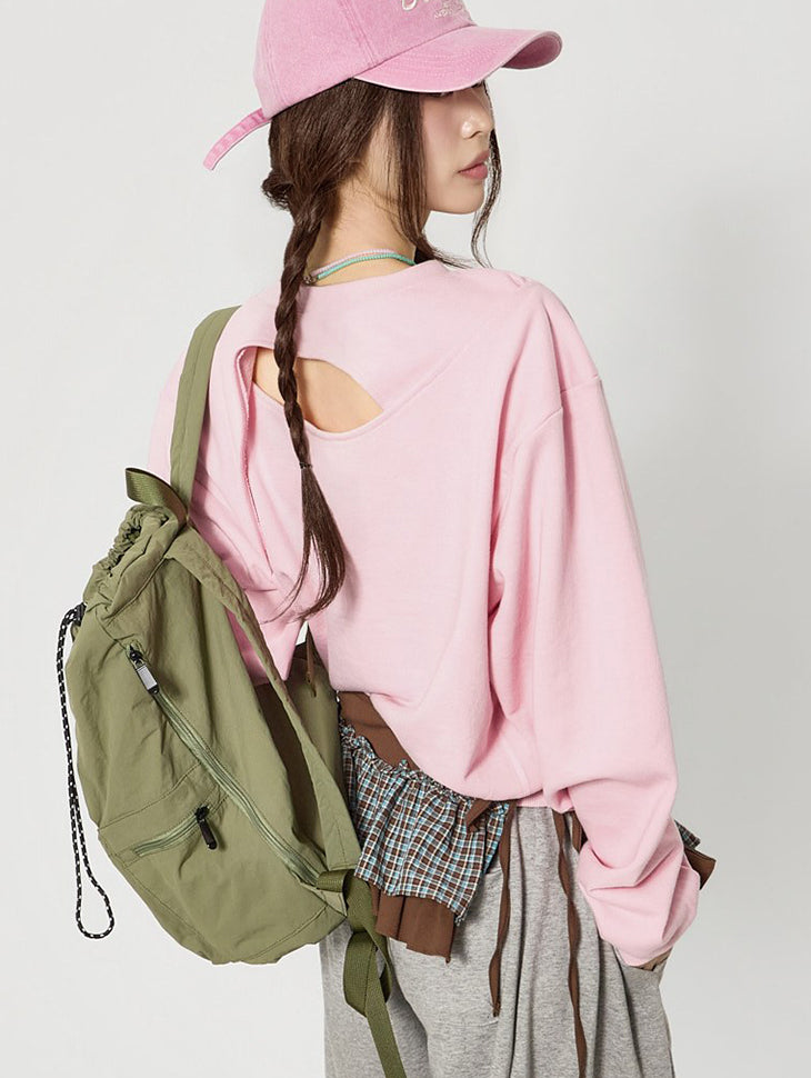 E4170 镂空双向卫衣