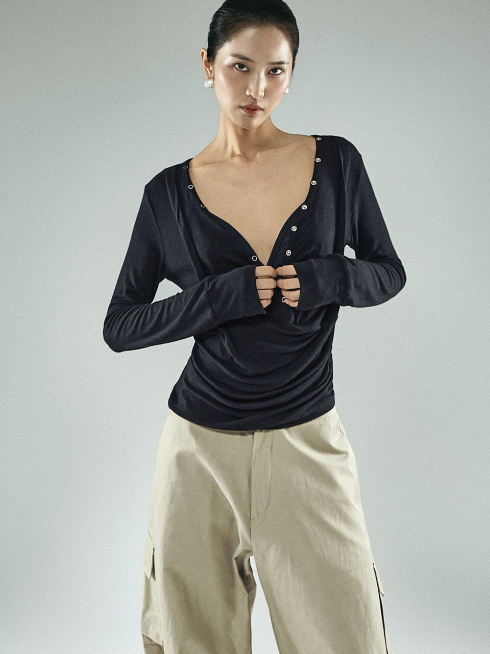 E4389 Snap Drape 顶饰