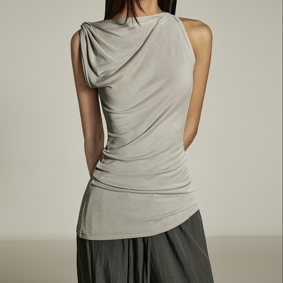 E3909 Twisted Strap Sleeveless Top