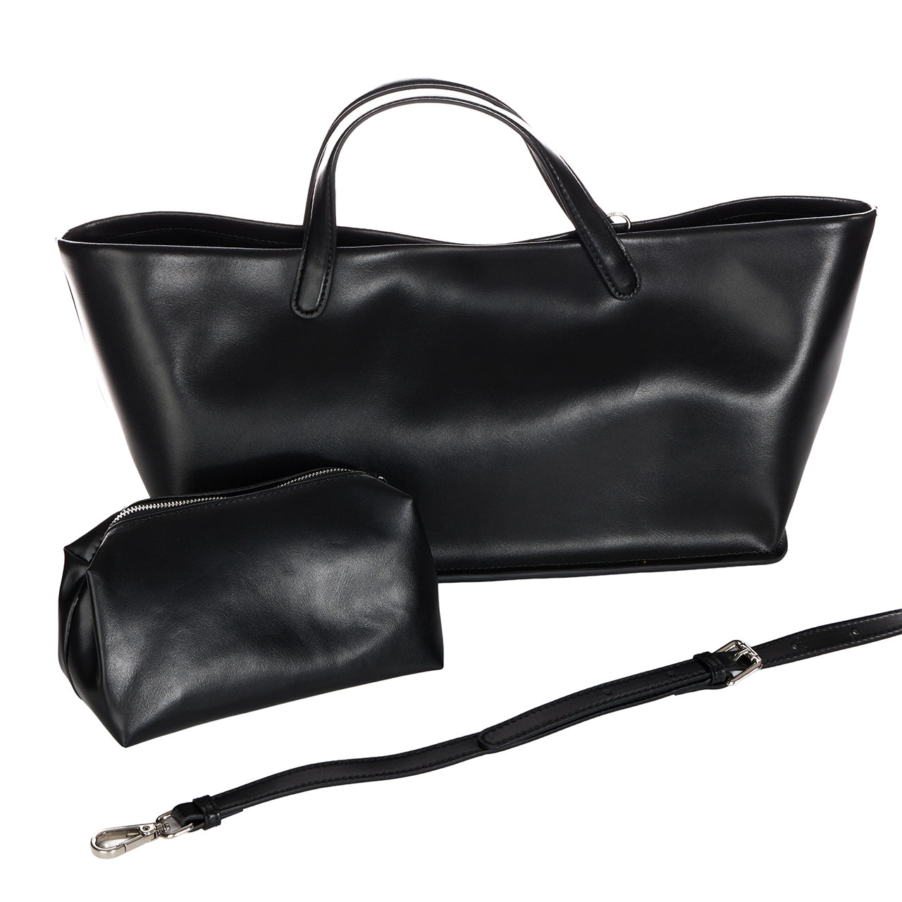 A-1722 レザーワイドトートバッグ