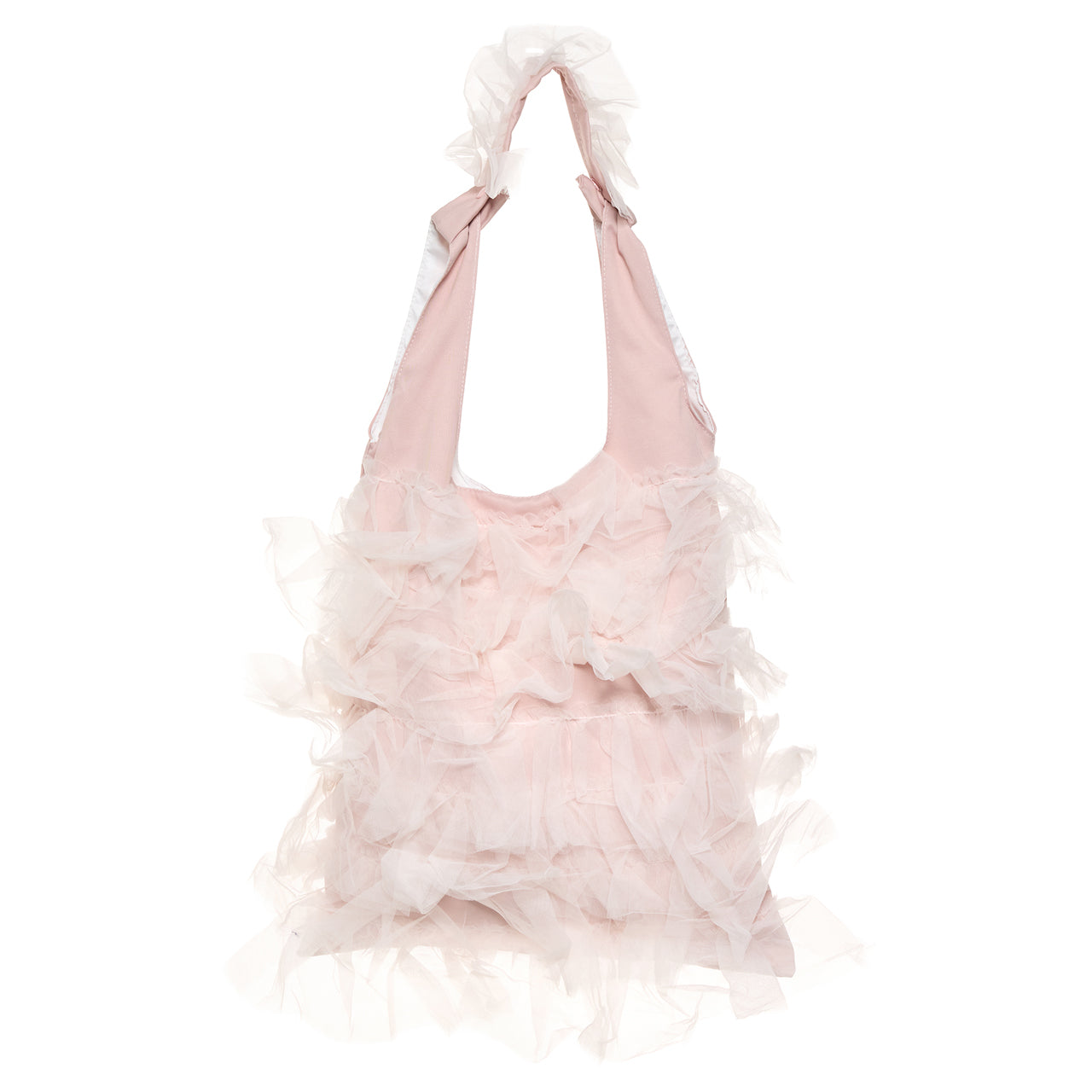 A-1843 Tulle Ruffle Shoulder Bag
