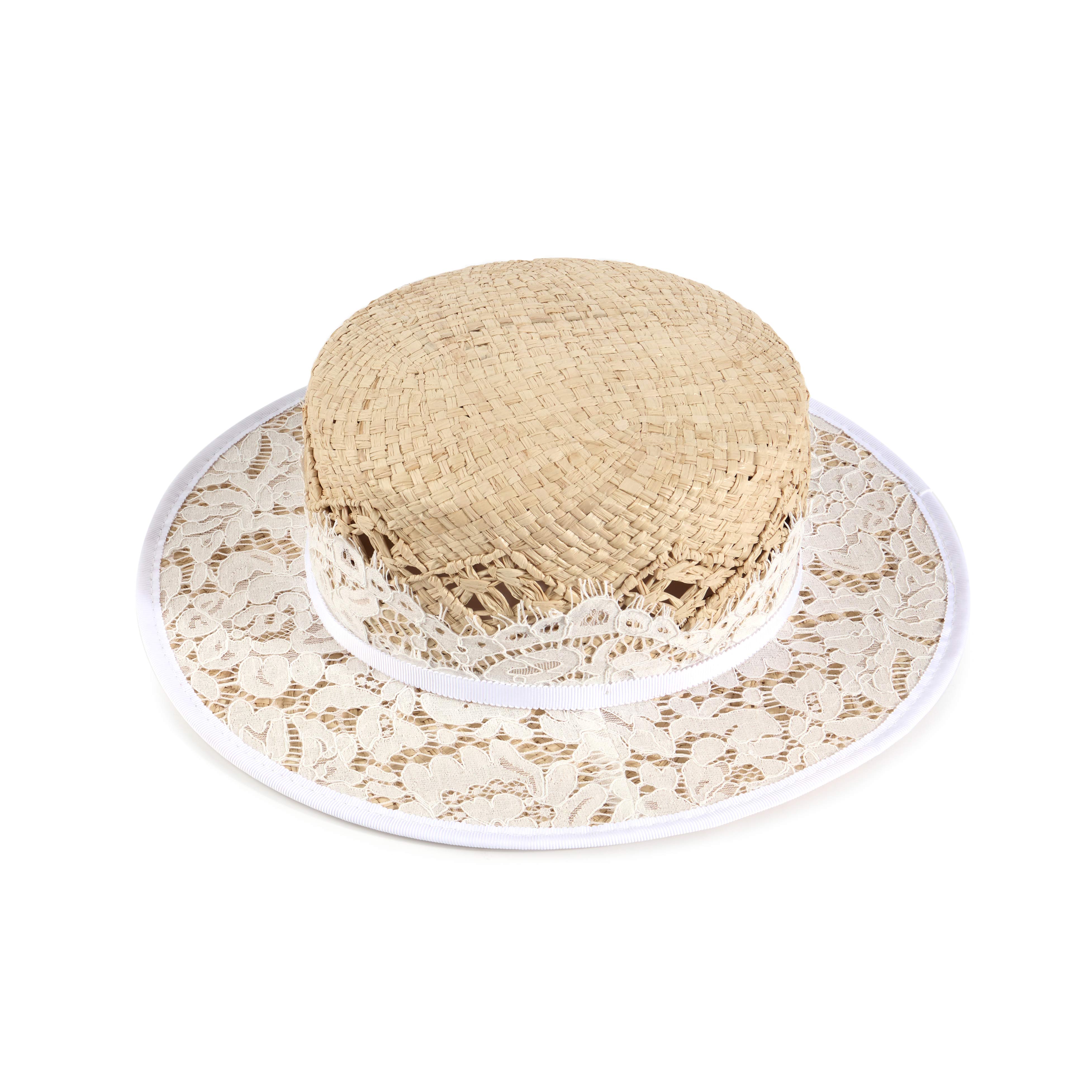 AC-827 Lace Straw Hat