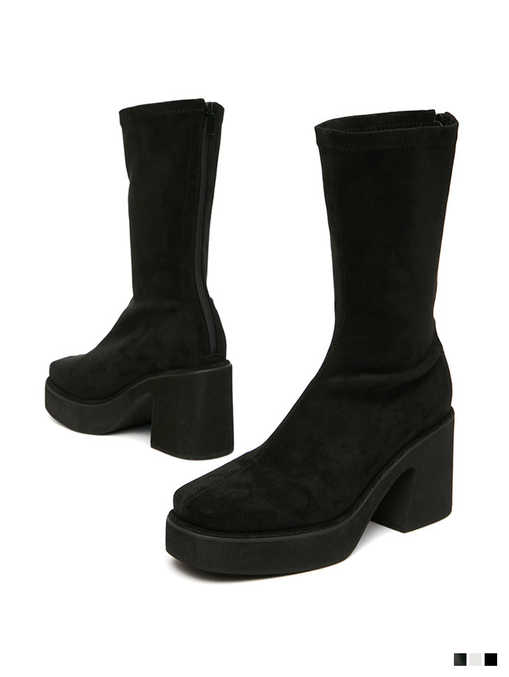 AR-2997 Socks Heeled Ankle Boots