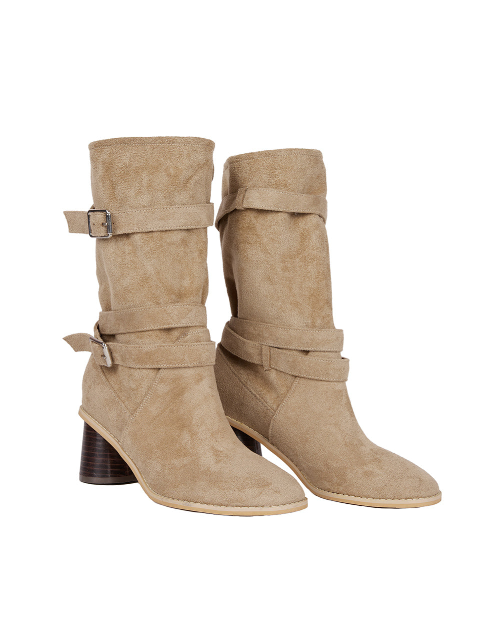 AR-3359 Suede Buckle Boots