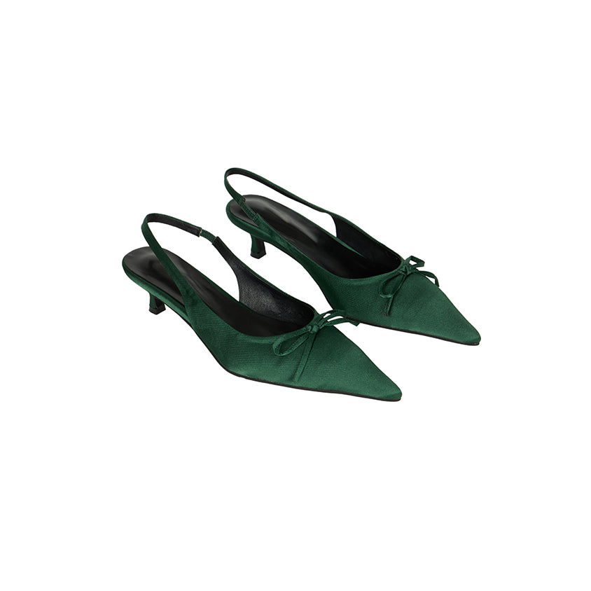 AR-3393 Ribbon Mid Heel Slingback