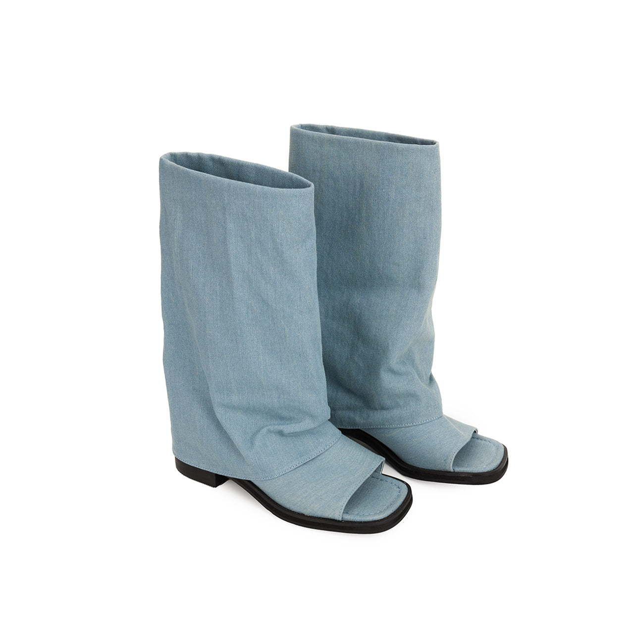 AR-3443 Denim Open Toe Boots