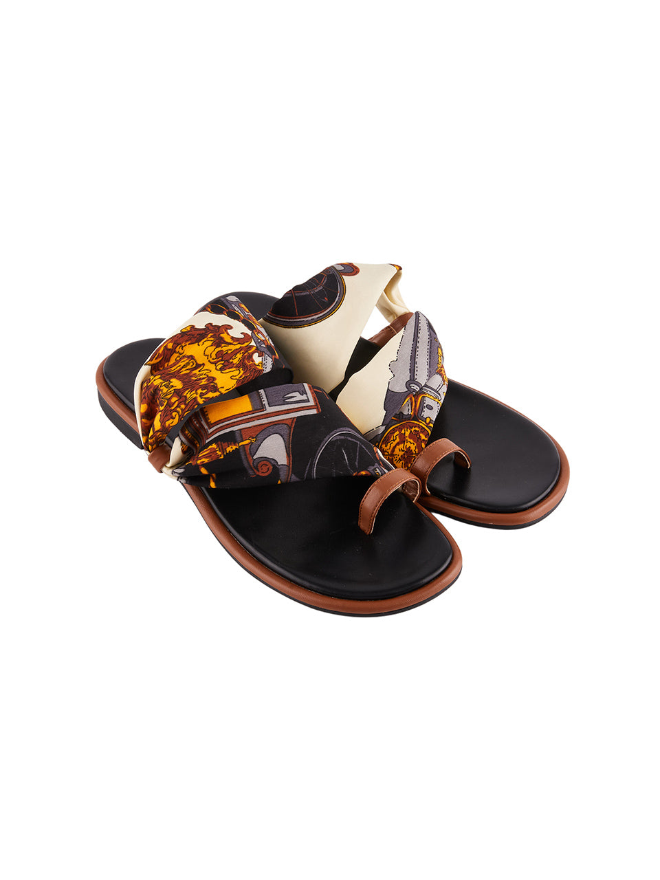 AR-3457 Flip-flop Scarf Slippers