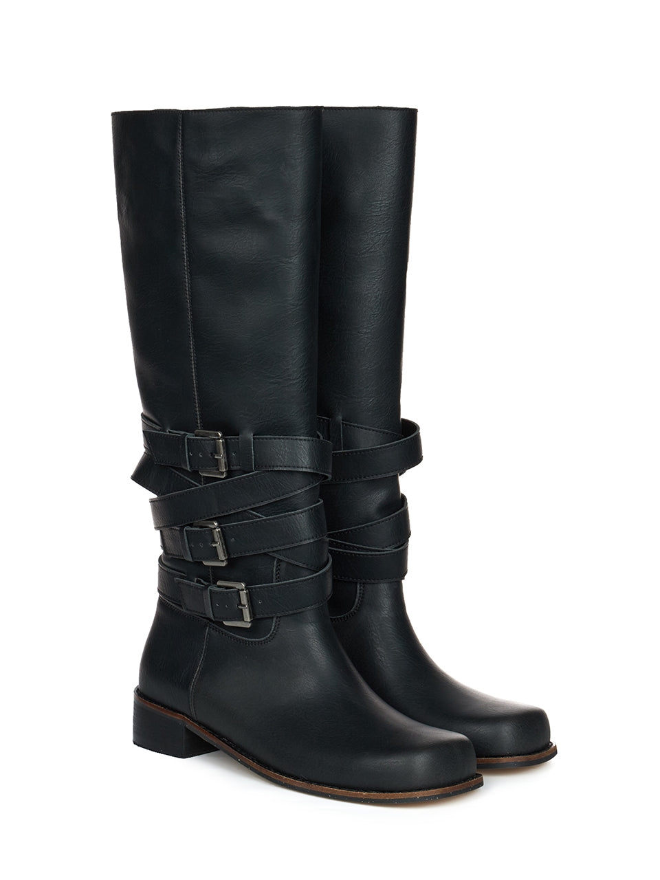 AR-3498 Cross Strap Long Boots