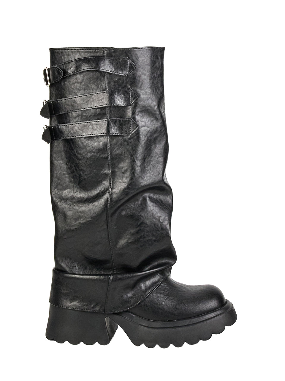 AR-3513 Crinkle Strap Long Boot