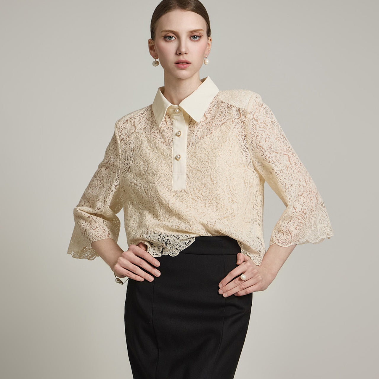 B3043 Lace Blouse