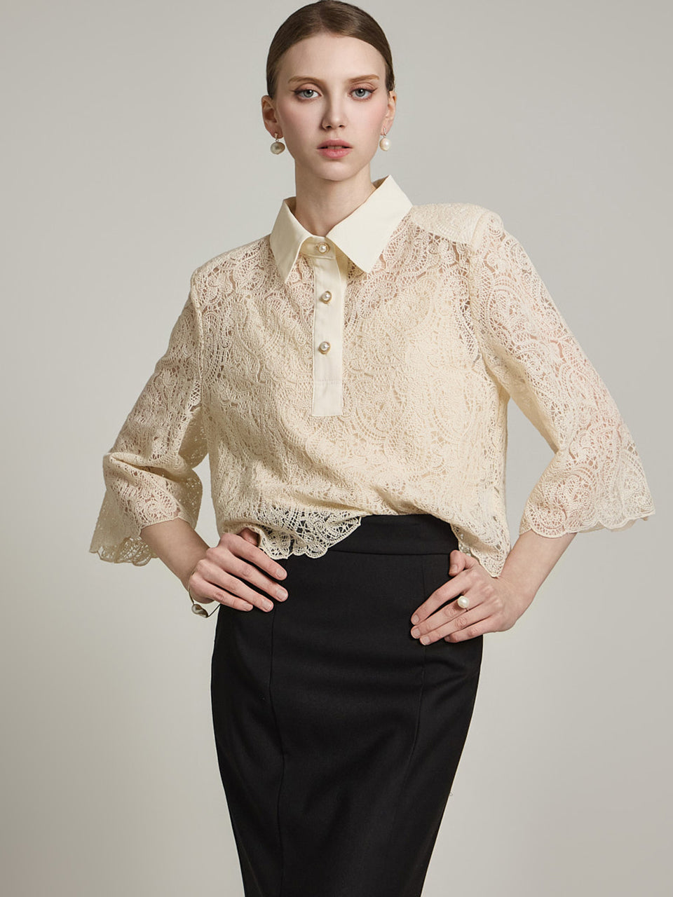 B3043 Lace Blouse