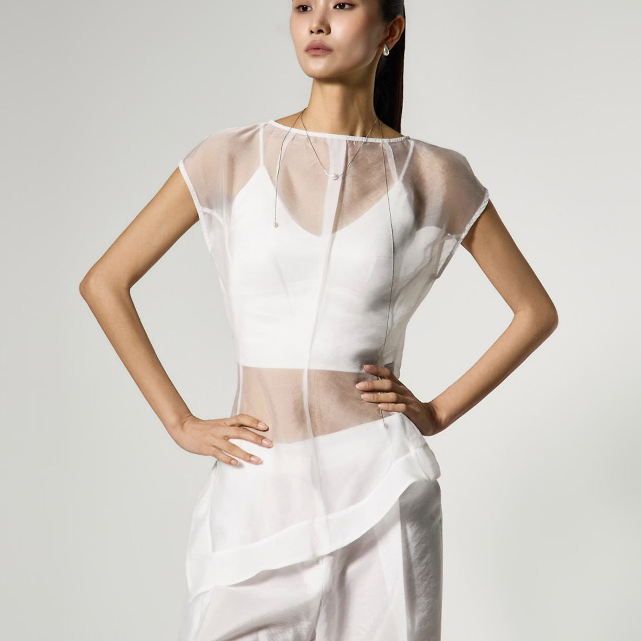 S864 リネンストライプシャツ