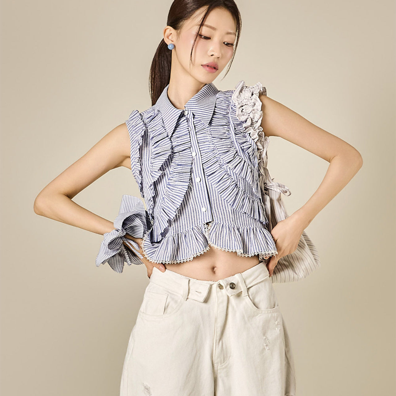 B3217 Frill Blouse
