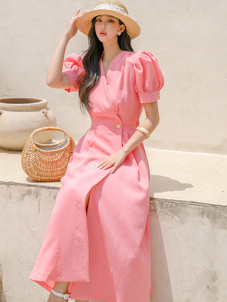 D4520 裹身喇叭裙