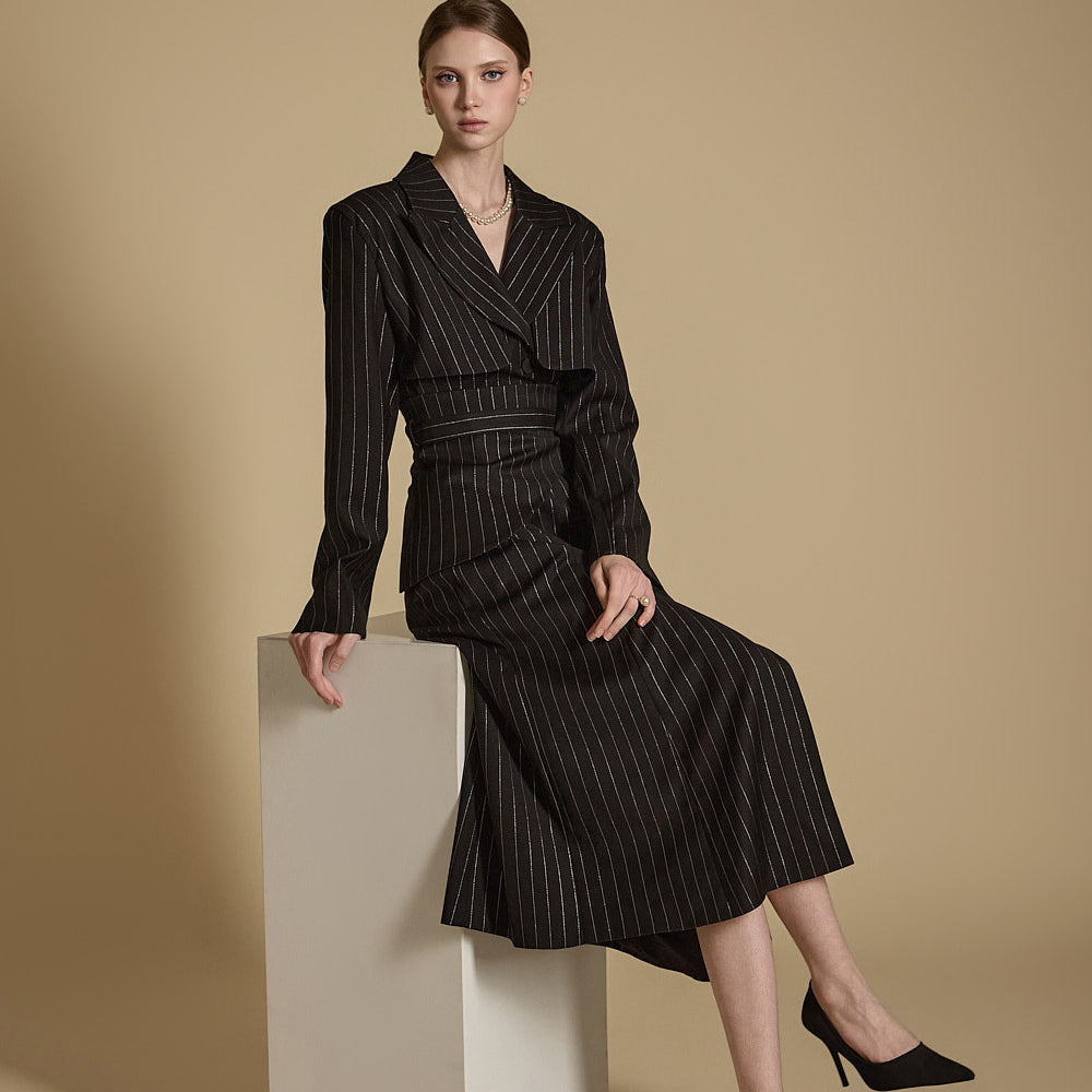 D5177 Stripe Dress with Belt