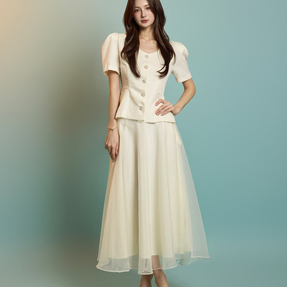 D5242 Tweed Two Piece Set