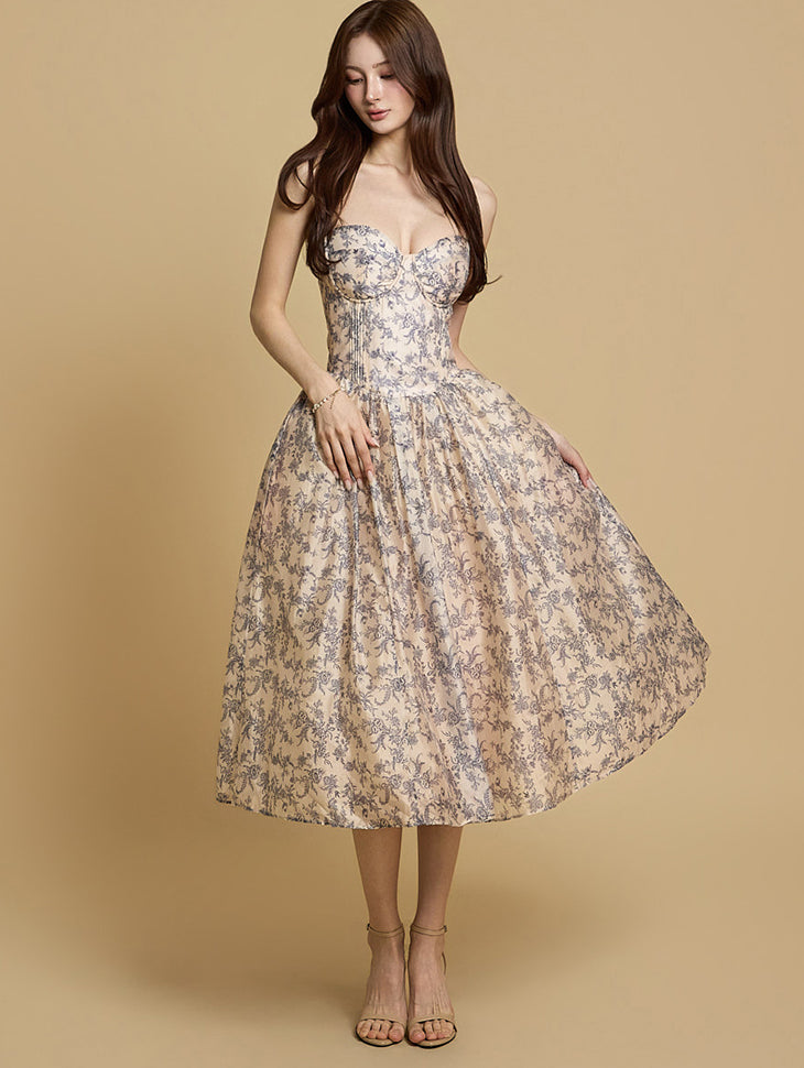 D5284 フローラルドレス