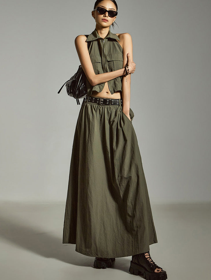 D5304 ホルターネック ツーピースセット